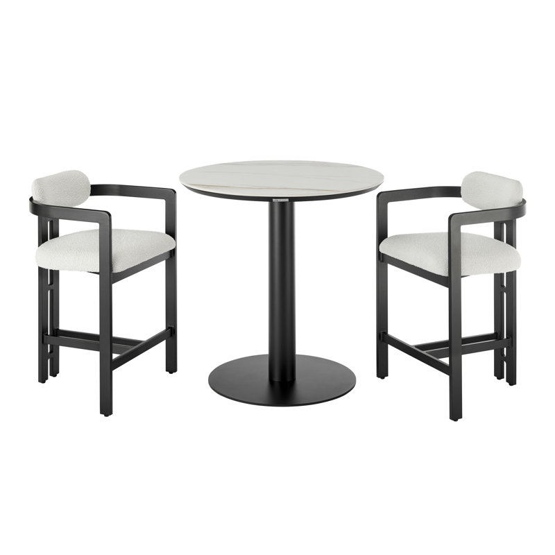 Ensemble bistro 3 pièces Aguilar, 36" H x 35.4" W x 35.4" D