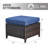 Abbey Outdoor Durable Wicker Ottomans With Olefin Cushions Durable & Weather-Resistant For Patios-2145827801-2145827807