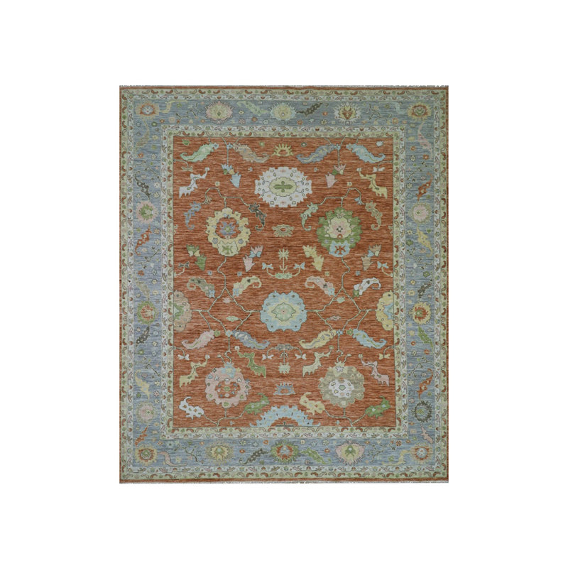 Tapis oriental rouge en laine noué à la main 12 pi 1 po x 4 pi 7 po - MOA10279901