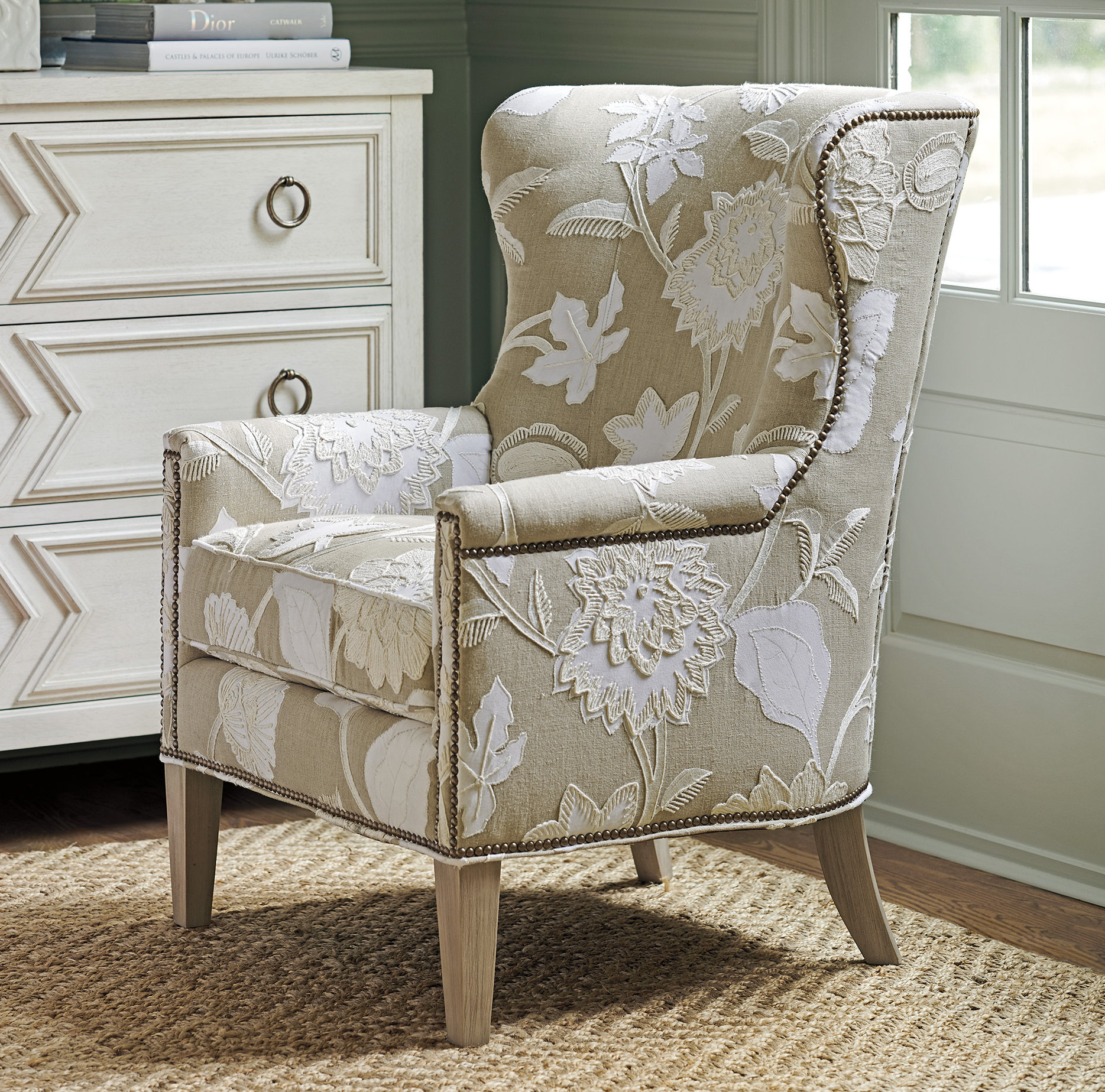 Wingback best sale chair upholstery