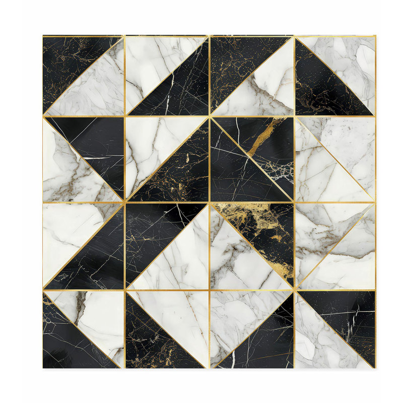 «Abstract Geode Shapes», reproduction d'art moderne sans cadre, H 28 po x l 28 po