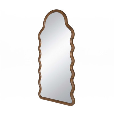 30X1.5X55" Arch Wood Mirror