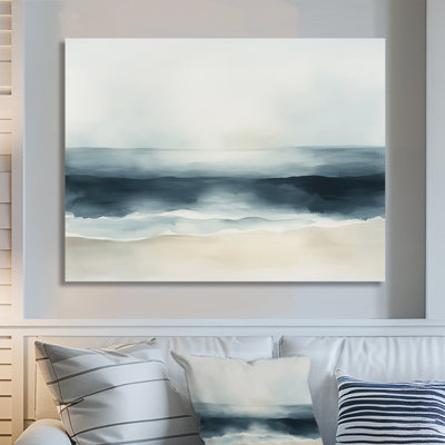 Calm Sea Decor, Calm Ocean Horizon, Waves Beauty, Ocean Canvas Wall Art