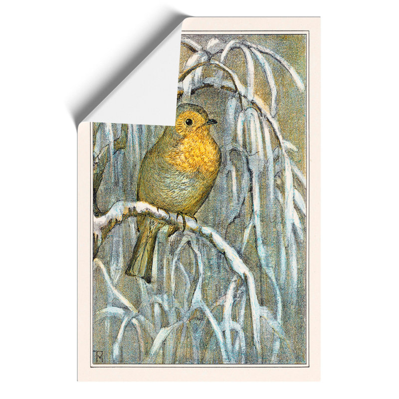 Robin Bird by Theo Van Hoytema - No Frame Painting, 42cm H x 30cm W x 0.1cm D