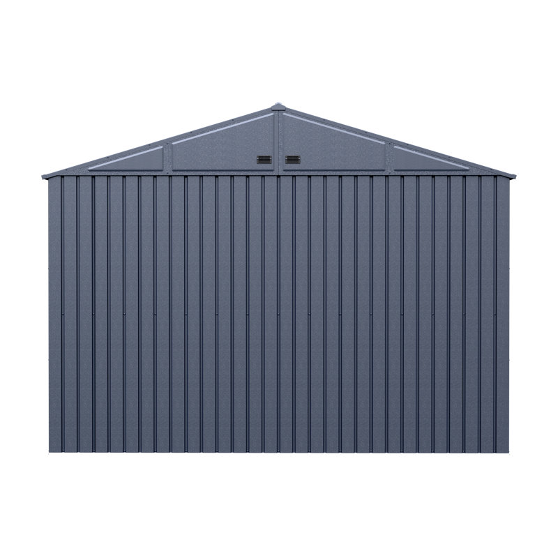 10' x 12' Anthracite Galvanized Steel Storage Shed