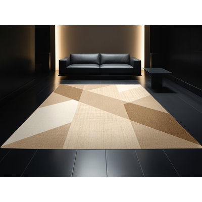 Tapis beige écossais lavable à la machine Wynsum Cottage Americana