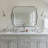 Anayalee Traditional Scalloped Rectangle Bathroom Vanity Mirror | Stainless Steel Frame-219904212-215424691
