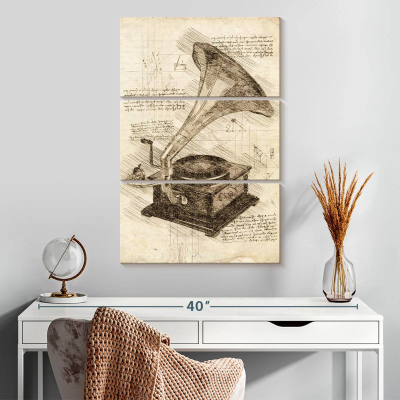 Abarca Old Gramophone, 32" H x 20" W
