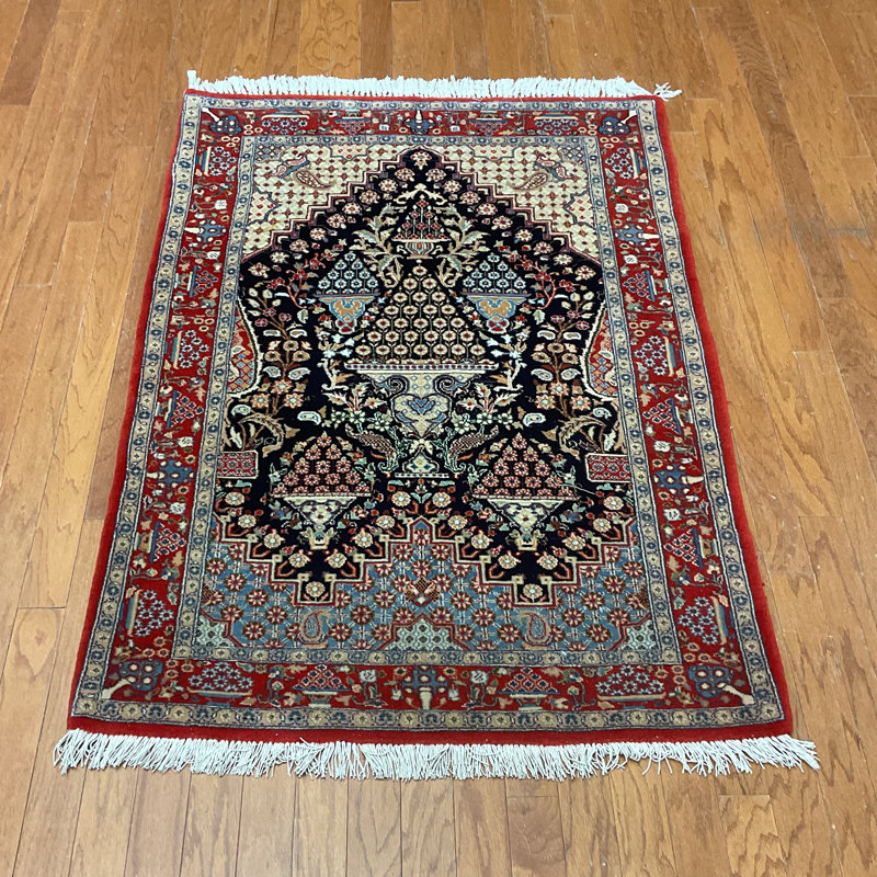  Handmade Qum Wool Rug