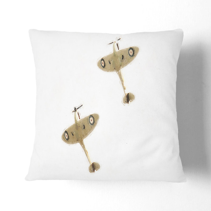 Square Throw Cushion, White, 40cm H x 40cm W x 15cm D