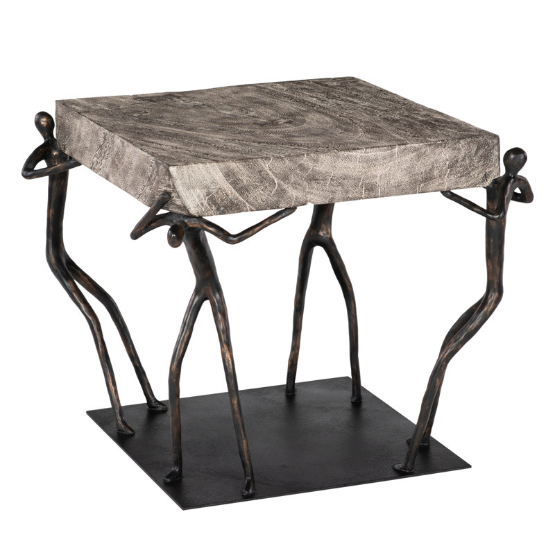 Atlas Figurine/4 Legs End Table