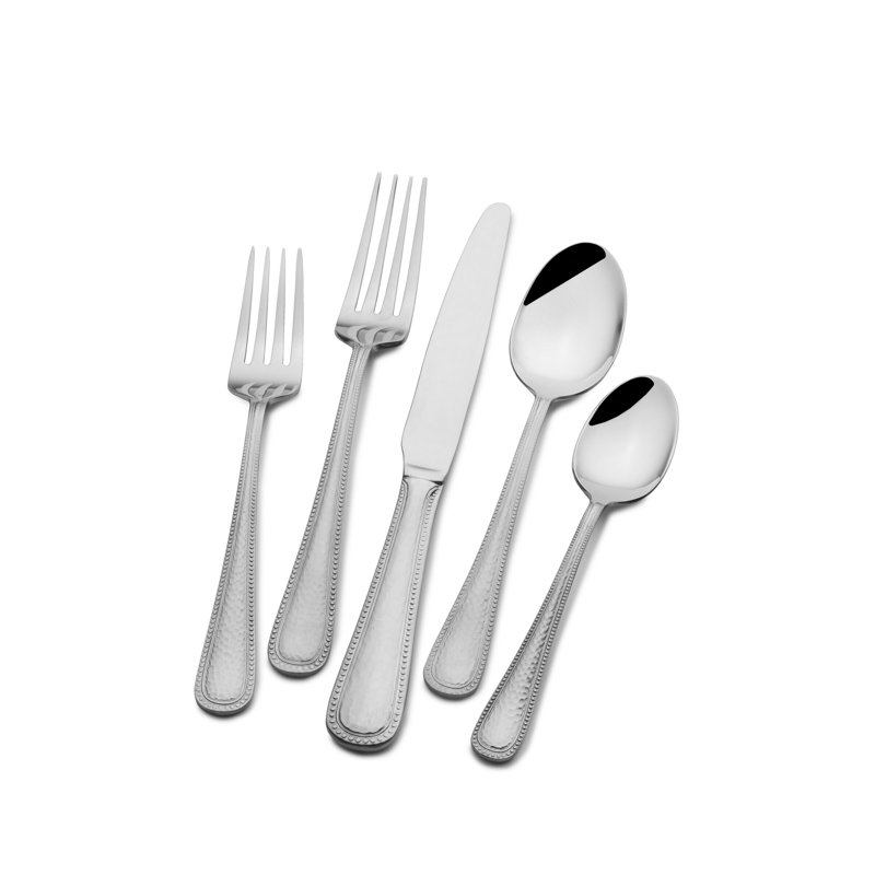 Ensemble de couverts 42 pièces en acier inoxydable Gourmet Basics par Mikasa Halston