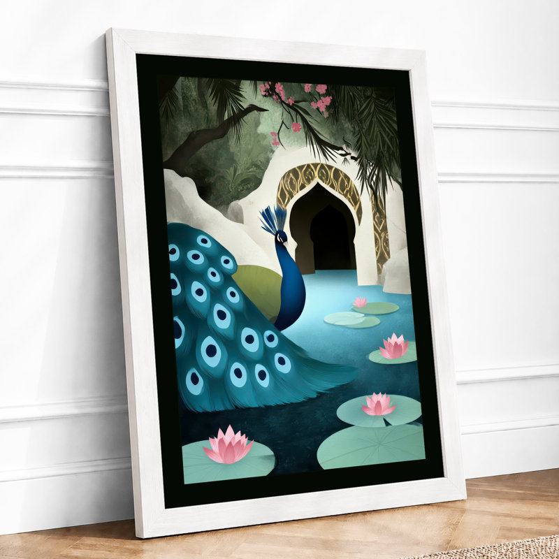 Peacock In Hidden Garden Boho - Print