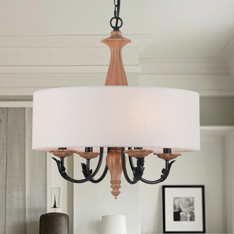 Lustre tambour 4 lumières Farmhouse