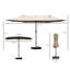 15' Double Sided Patio Umbrella, , Rust- Steel, Sun Block, Simple Crank Function, Coffee Rectangular Outdoor Sunshade Shelter, Effortless Crank,