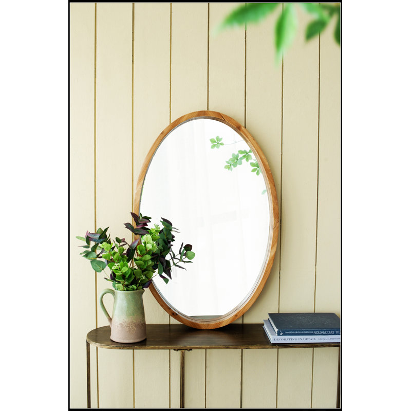 Miroir mural 24 po x 36 po avec cadre en bois rustique, parfait pour le décor de maison de campagne