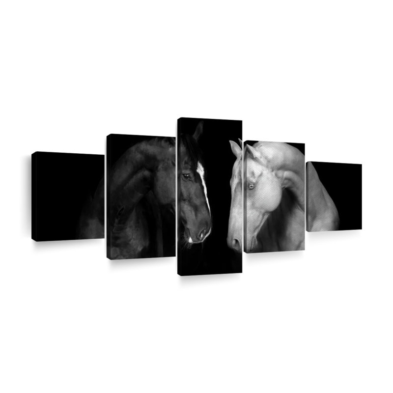 Reproduction d'art sur toile monochromatique, H 74 po x l 34 po x P 1,25 po