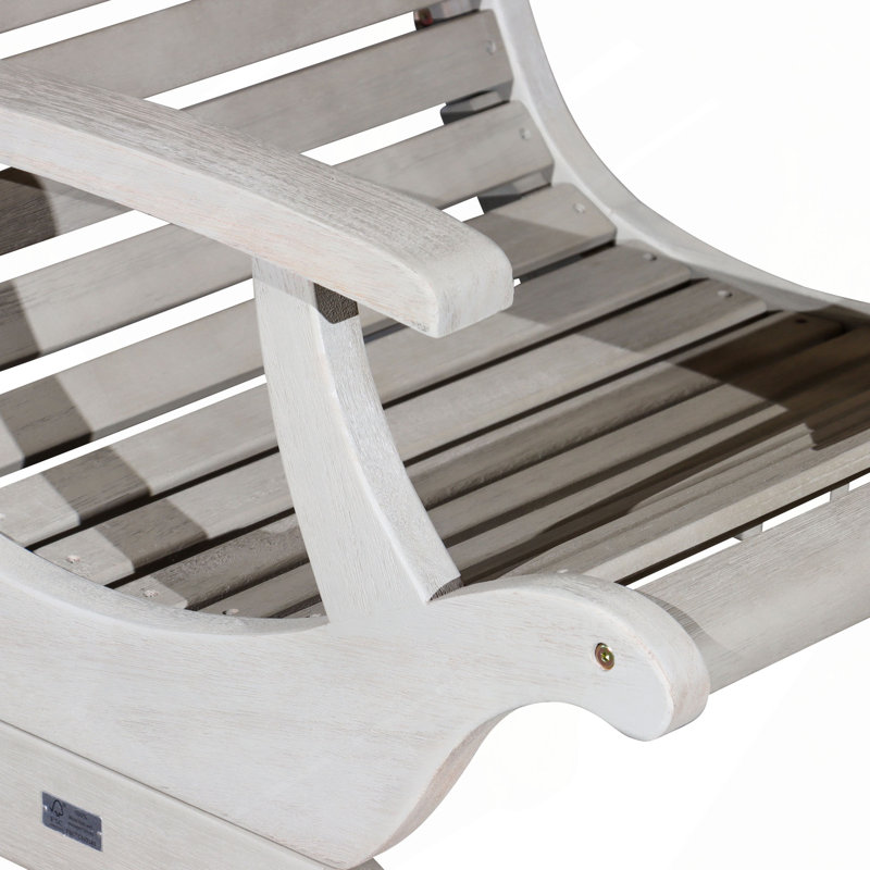 Chaise en bois d'eucalyptus, Gris
