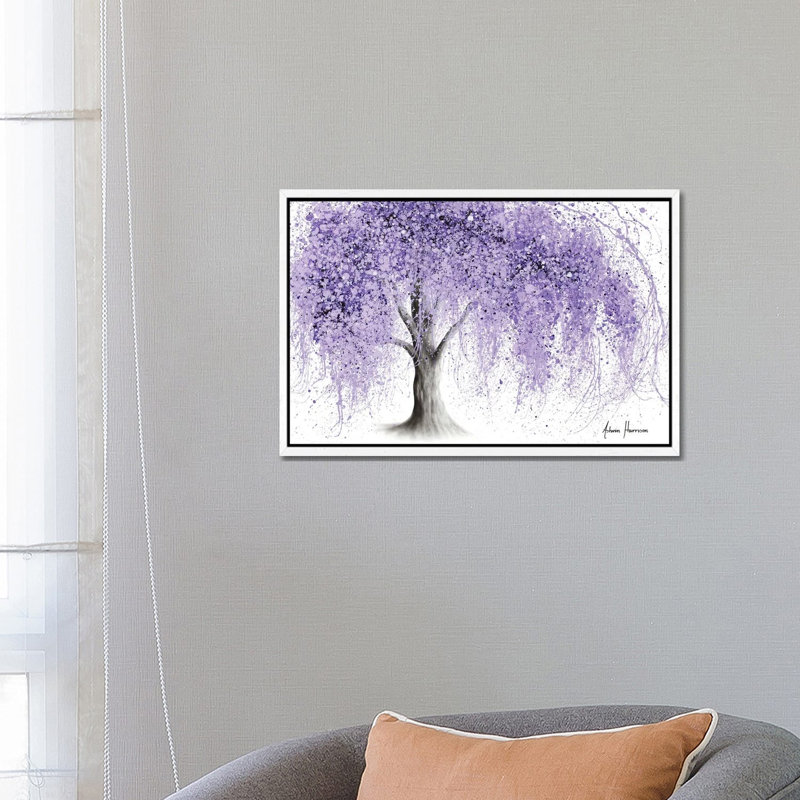 Purple Wishing Willow by Ashvin Harrison - Print on Canvas, White Framed, 66.04 cm H x 45.72 cm W