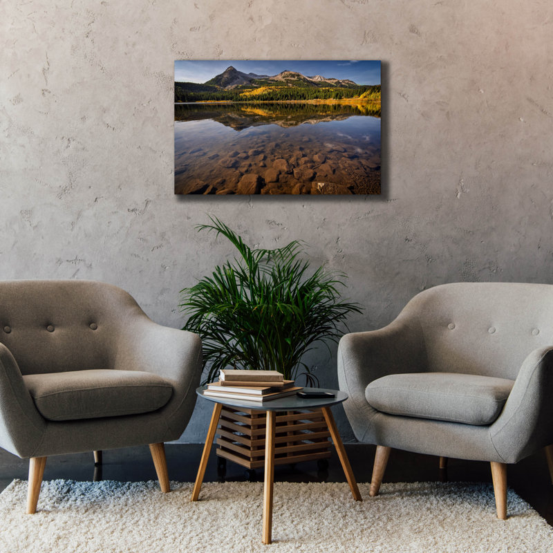 «Lost Lake» par Rick Berk, art mural sur toile, H 26 po x l 40 po