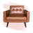Gaige Faux Leather Armchair-1463701023