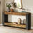 Farmhouse Wood Console Table with Floor Shelf