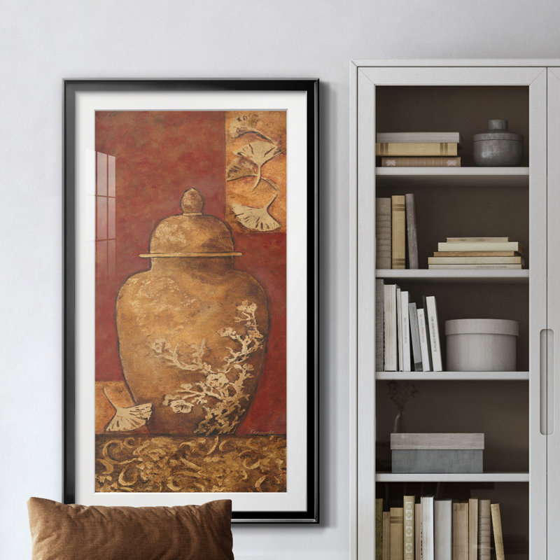 Asian Nuvo II - peinture encadrée, H 22,5 po x l 42,5 po x P 1,5 po, Noir