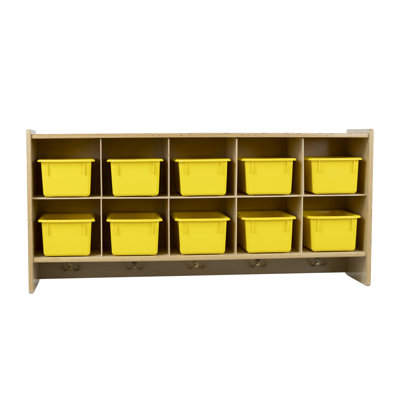 10 Compartment Solid Wood Cubby