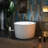 41'' x 41'' Freestanding Acrylic Round White Bathtub with Integrated Seat, Non-Slip Design-85747694