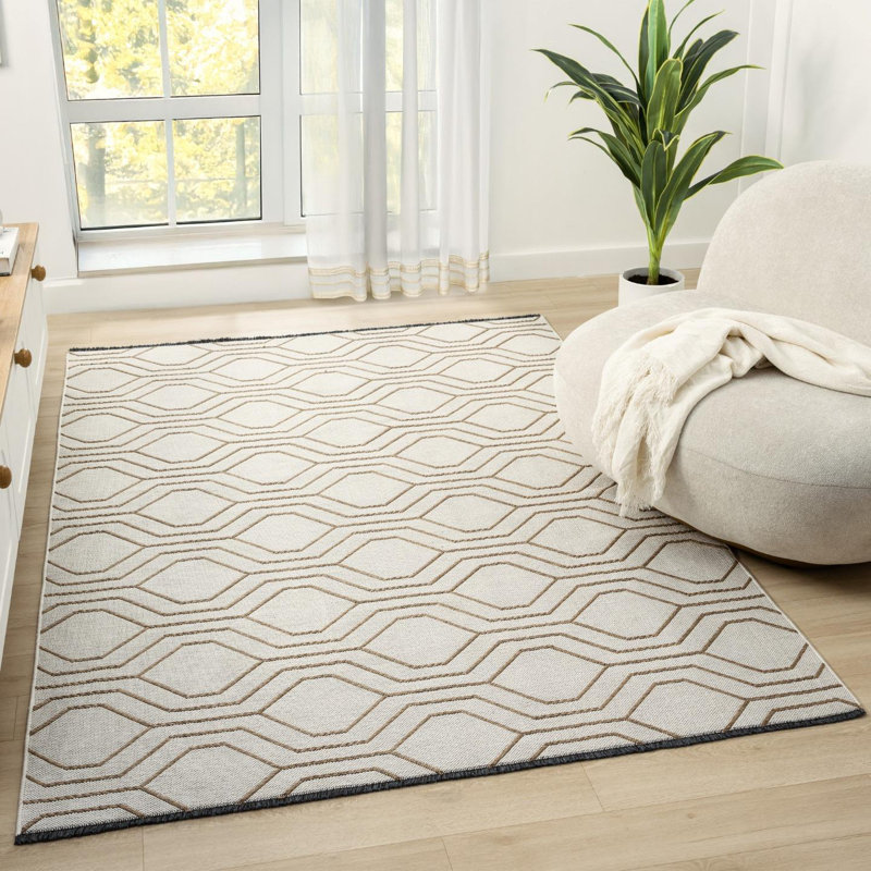 Moroccan Trellis Washable Area Rug, Rectangle 5' x 7'