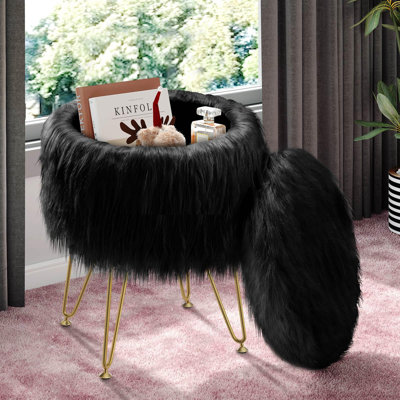 Tabouret de coiffeuse avec rangement