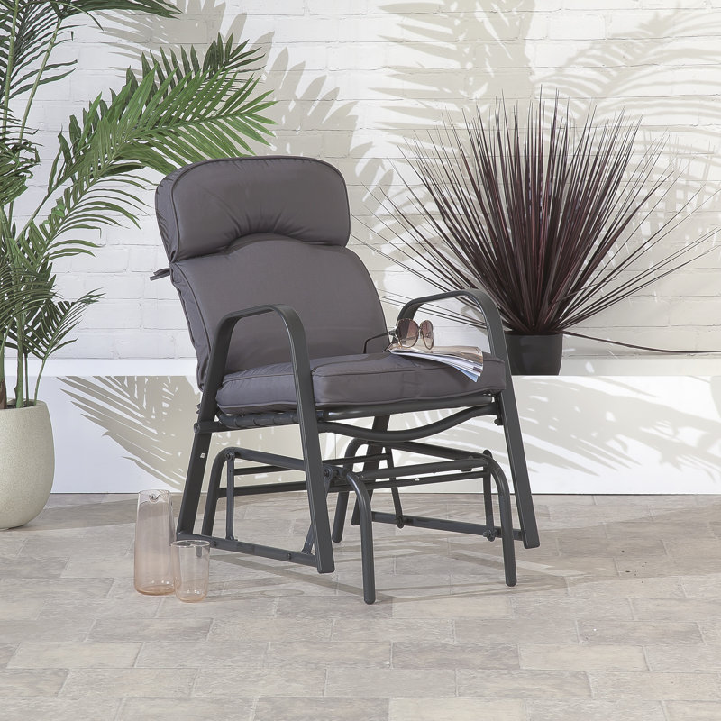 Fauteuil coulissant d'extérieur en acier thermolaqué Poultney