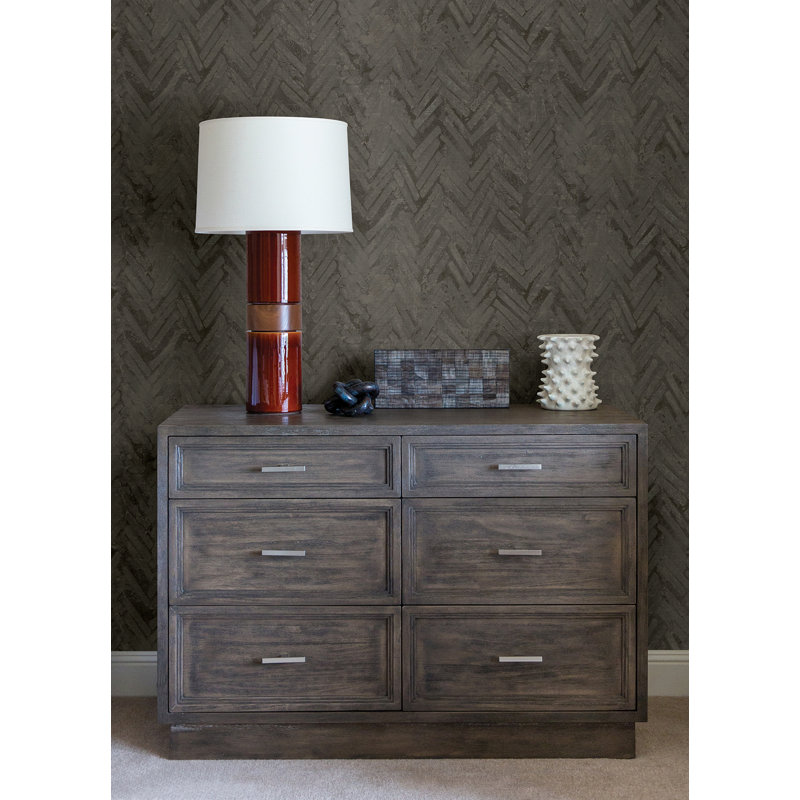 Amesemi Abstract Metallic Wallpaper Roll, Dark Gray