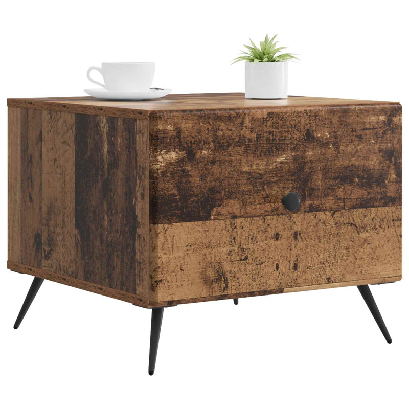 Coffee Table with Storage, Old Wood, 40cm H x 50cm L x 49cm W