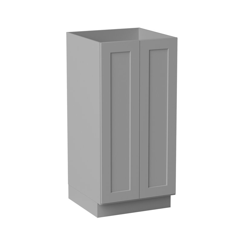 Armoire de cuisine en bois massif prête à assembler, Gris, 24", 51"