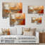 Orange Impressions I - art mural abstrait en acrylique-605474614