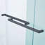 Double porte de douche coulissante, cadre en alliage d'aluminium, verre trempé clair de 5/16 po (8 mm).