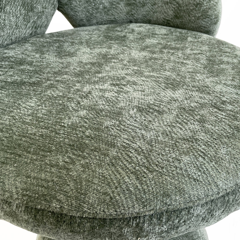 Fauteuil de coiffeuse pivotant avec dossier papillon, Vert