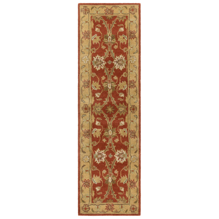 Dunbar Hand Tufted Wool/Cotton/Latex Oriental Rug in Gold/Rust