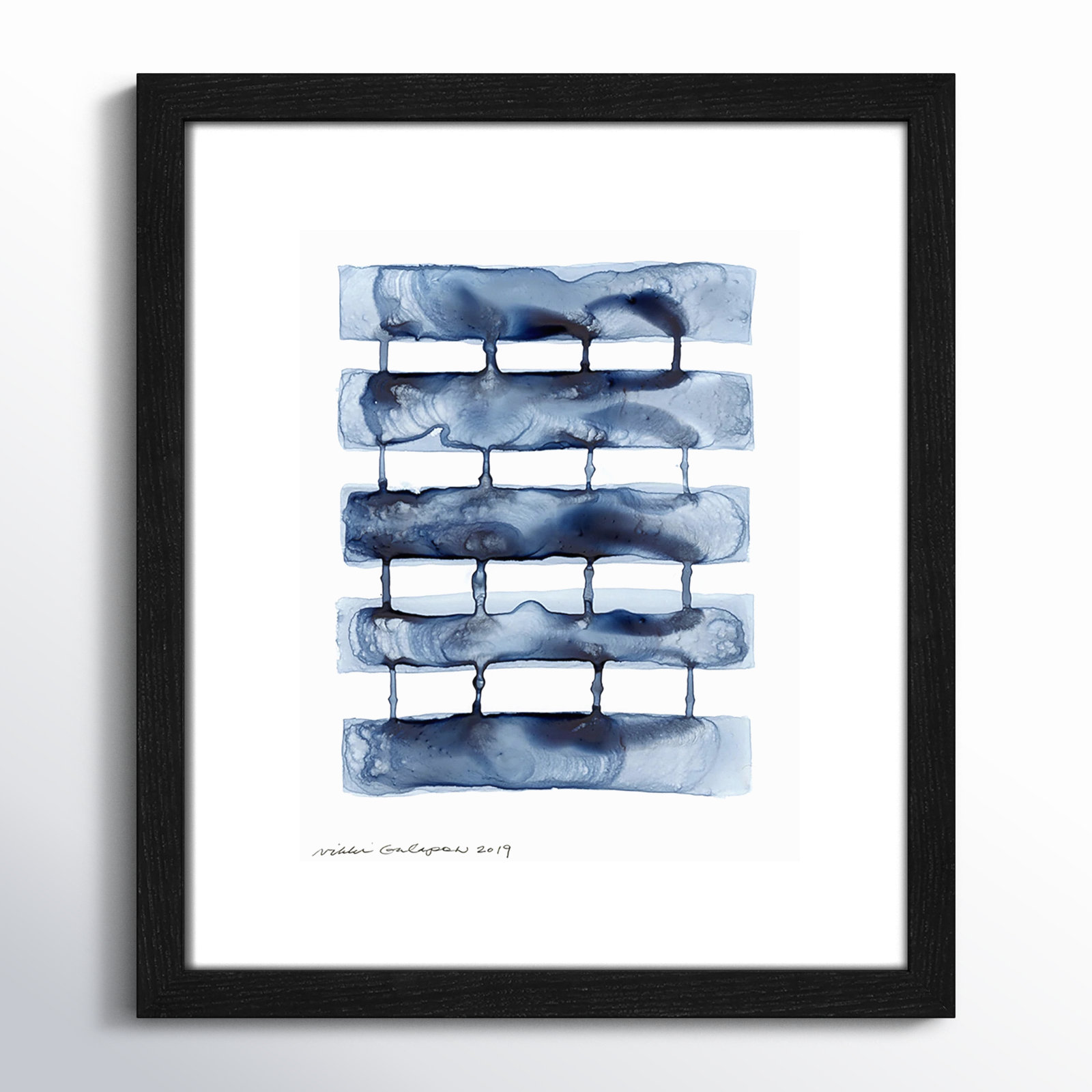 Stitched Together I by Nikki Galapon - Solid Wood Rectangle Print Single Piece Item on Canvas, Black Wood Framed Paper