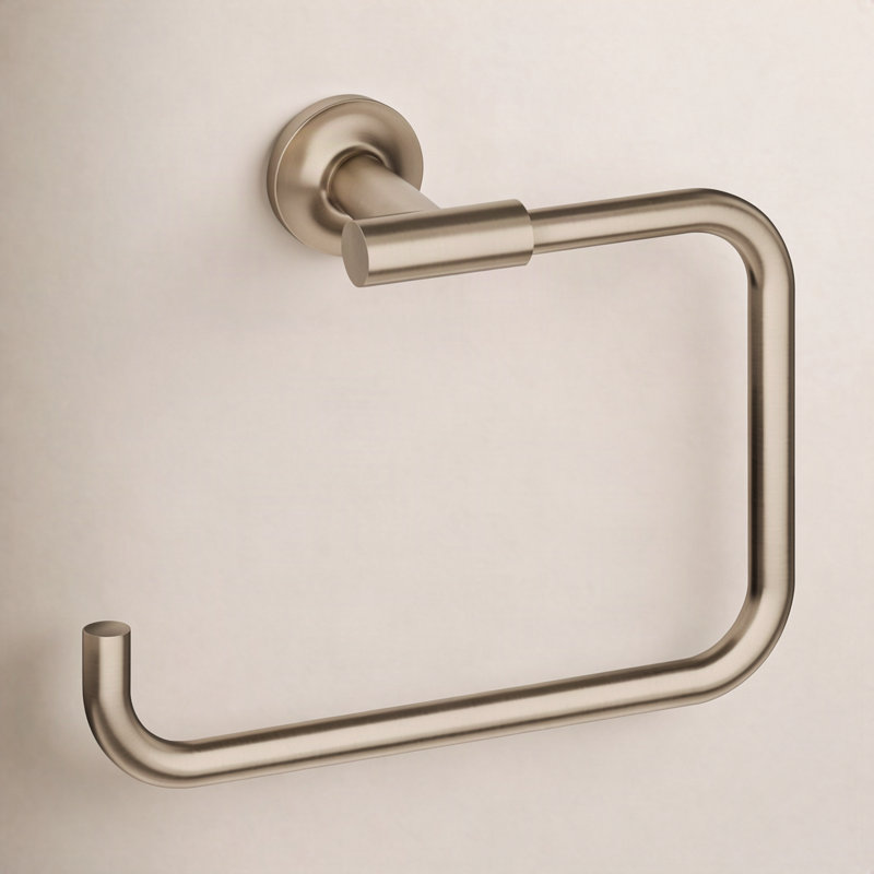 Purist Wall-Mounted Towel Ring, Vibrant Brushed Bronze