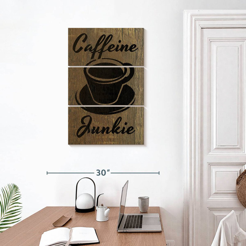 Yarlin Caffeine Junkie Typography, 32" H x 20" W