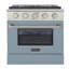 KUCHT Professional 30 po 4,2 pieds cubes Cuisinière au gaz propane avec brûleurs scellés et four à convection en acier inoxydable avec porte noire-94094670-50147959