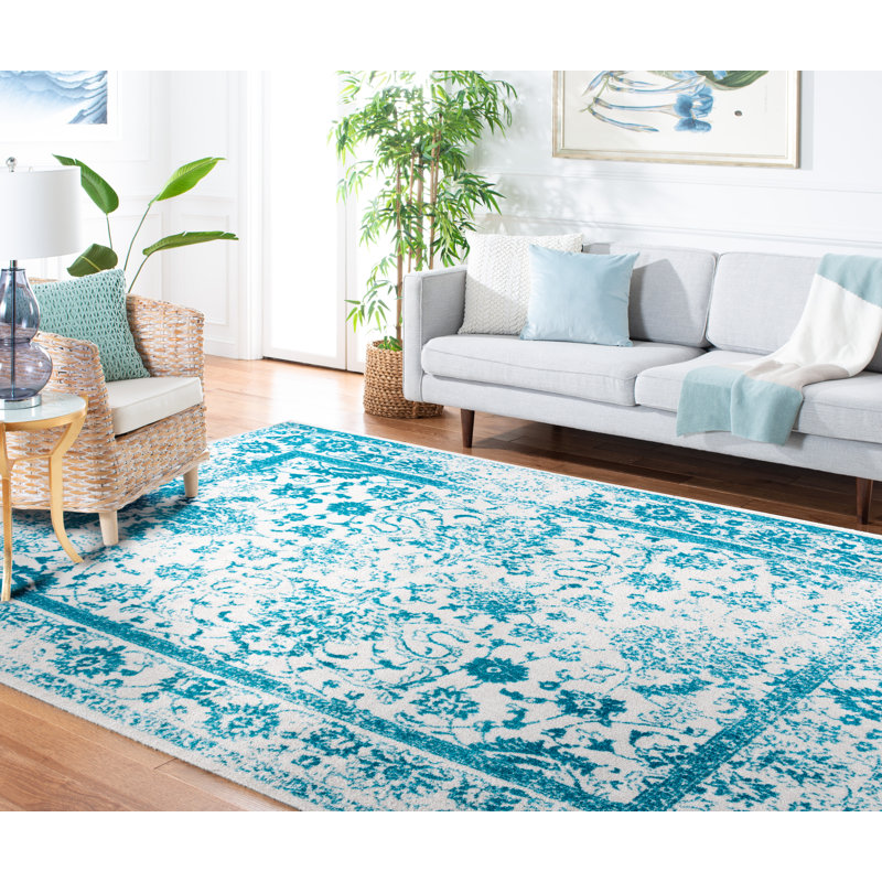 Olius Performance Floral Rug, Rectangle 9' x 12'