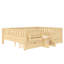 Grand avec tablettes et tiroirs de rangement intégrés, conception d'escalier de sécurité et rails de sécurité de haute qualité, naturel clair-816821095-816821096