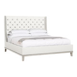 Michael Weiss California King Tufted Upholstered Panel Bed