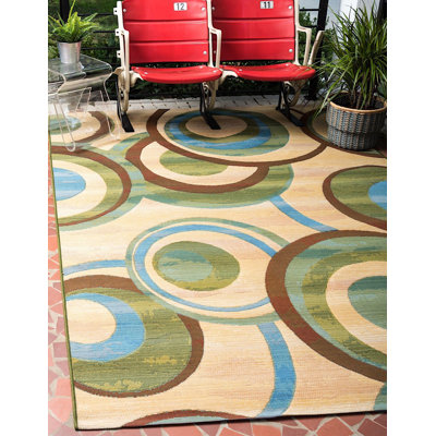 Tapis extérieur couleur véranda tourbillonnant