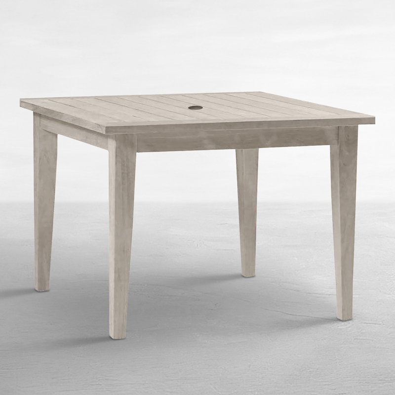 Club Teak Outdoor Dining Table, Oyster Teak