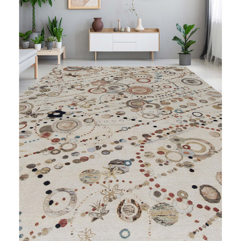 Brookhaven Abstract Area Rug in Ivory