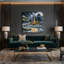 Art mural sur toile avec villes bleues «Vientiane Laos»-978955163